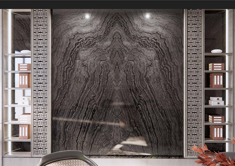 Đá marble wooden black ốp tường