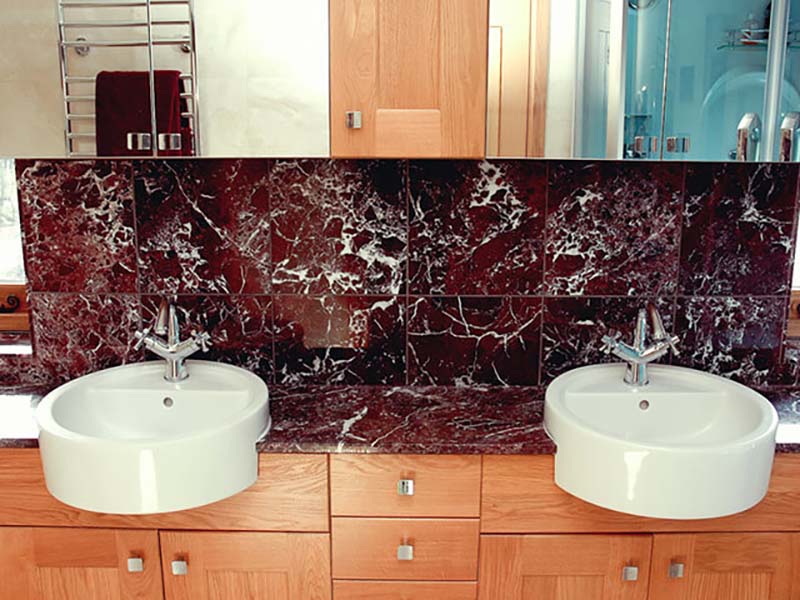 Lavabo đá marble rosso levanto new