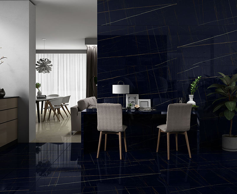 Đá marble laurent black and gold