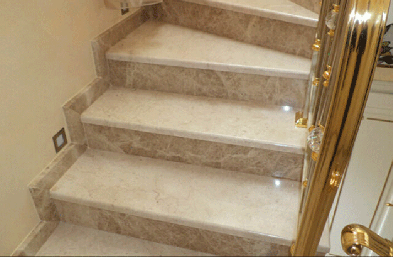 Cầu thang đá marble grey light emperador