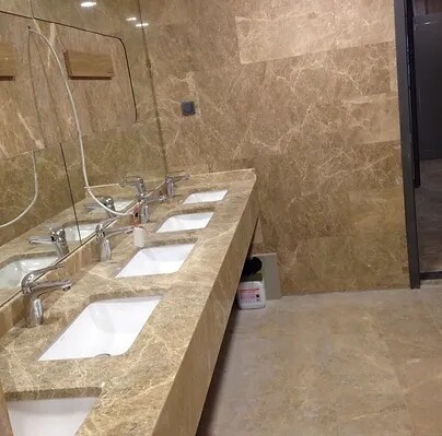 Chậu rửa lavabo ốp đá nâu tây ban nha