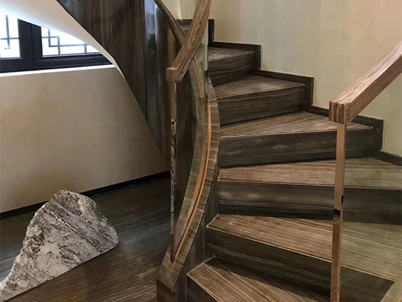 Cầu thang đá marble coffee wooden