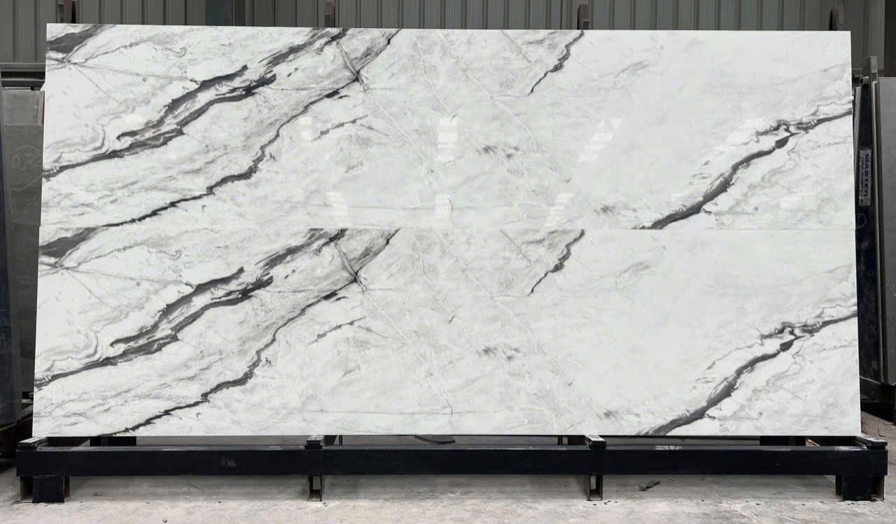 Giá Đá Lamar Modern Statuario Ốp Bàn Bếp, Quầy Bar, Mặt Tủ Gỗ