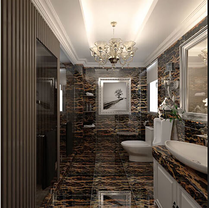 Đá marble golden portoro ốp tường