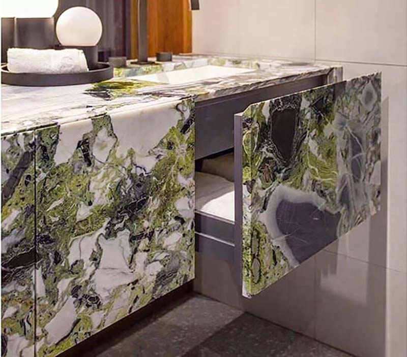 Đá marble ice Green ốp nhà tắm