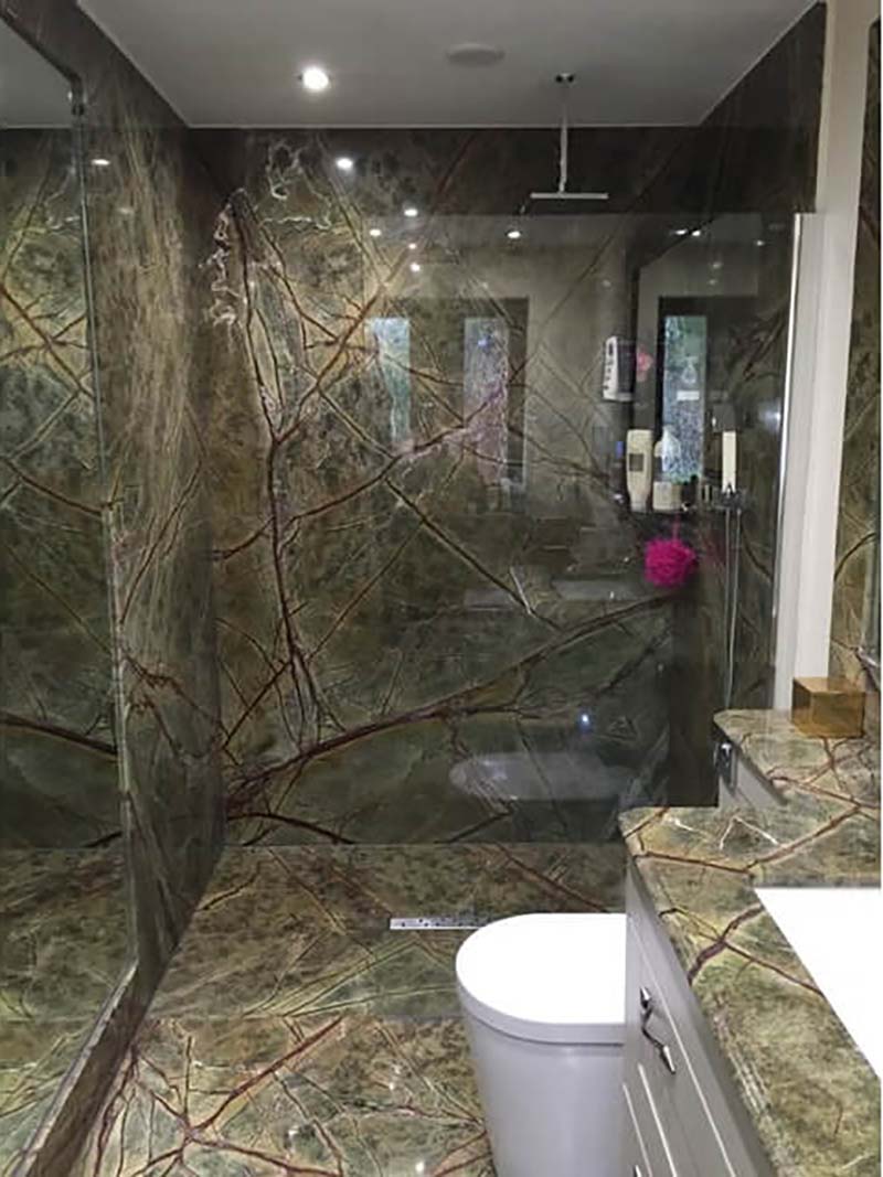 Đá marble rainforest green phòng tắm