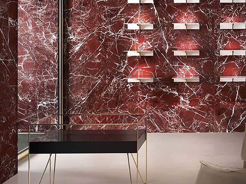 Đá marble rosso levanto new ốp tường