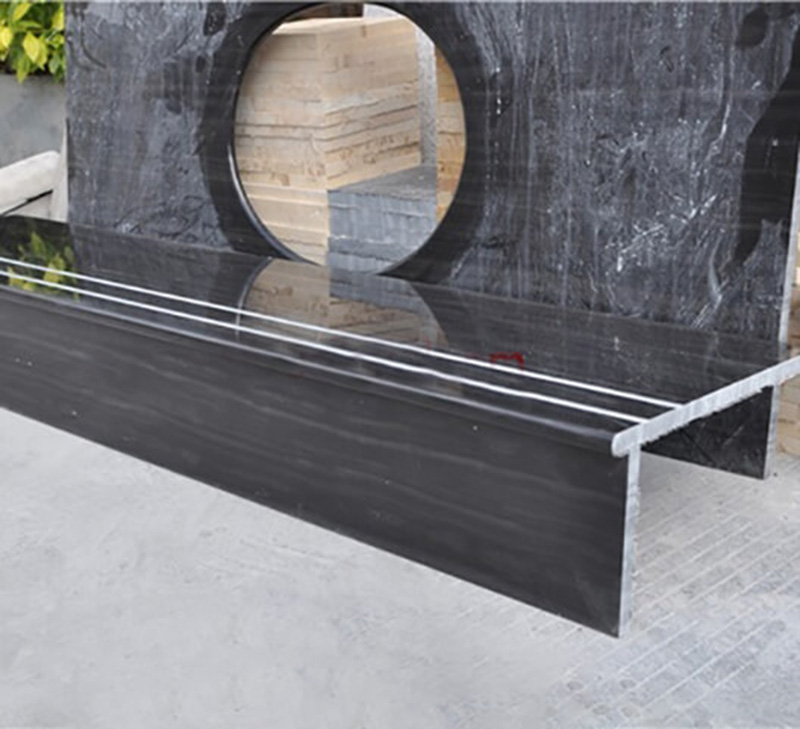 Đá marble wooden black ốp cầu thang