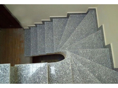 Đá granite trắng suối lau ốp lát cầu thang