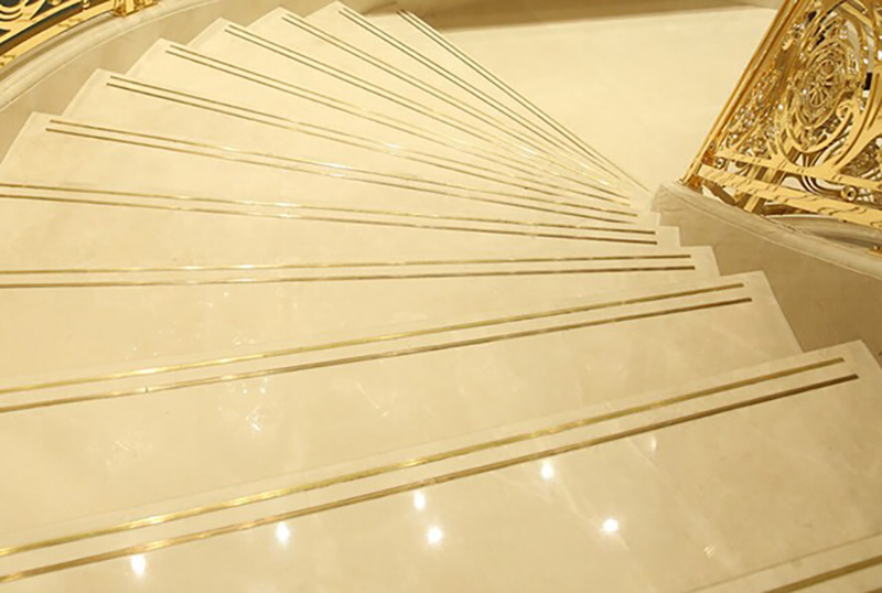 Cầu thang đá marble sunny beige