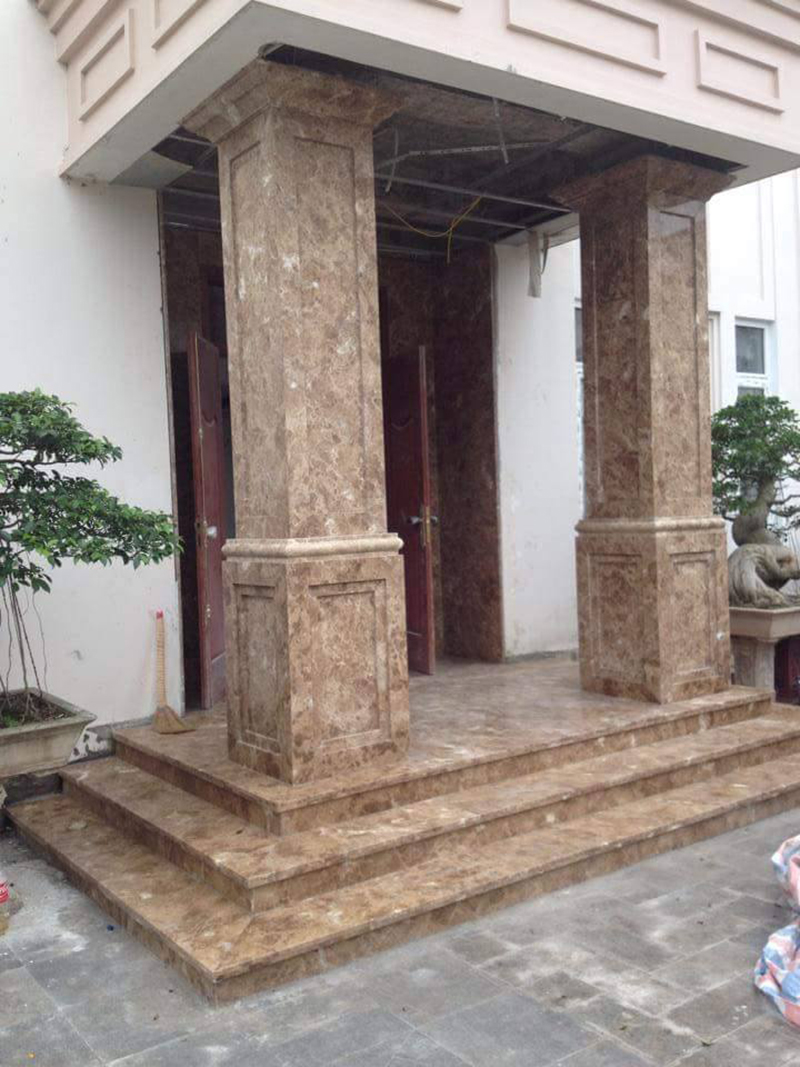 Cột đá marble nâu tây ban nha