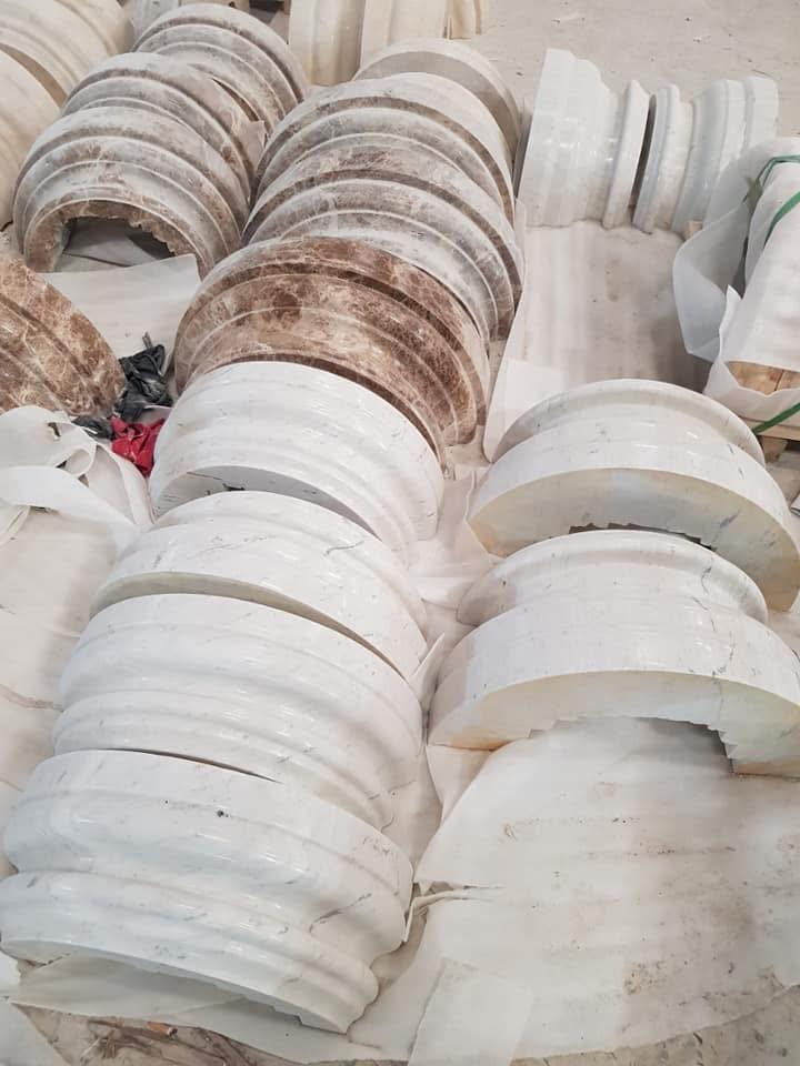 đầu cột tròn Đá Trắng Polaris 