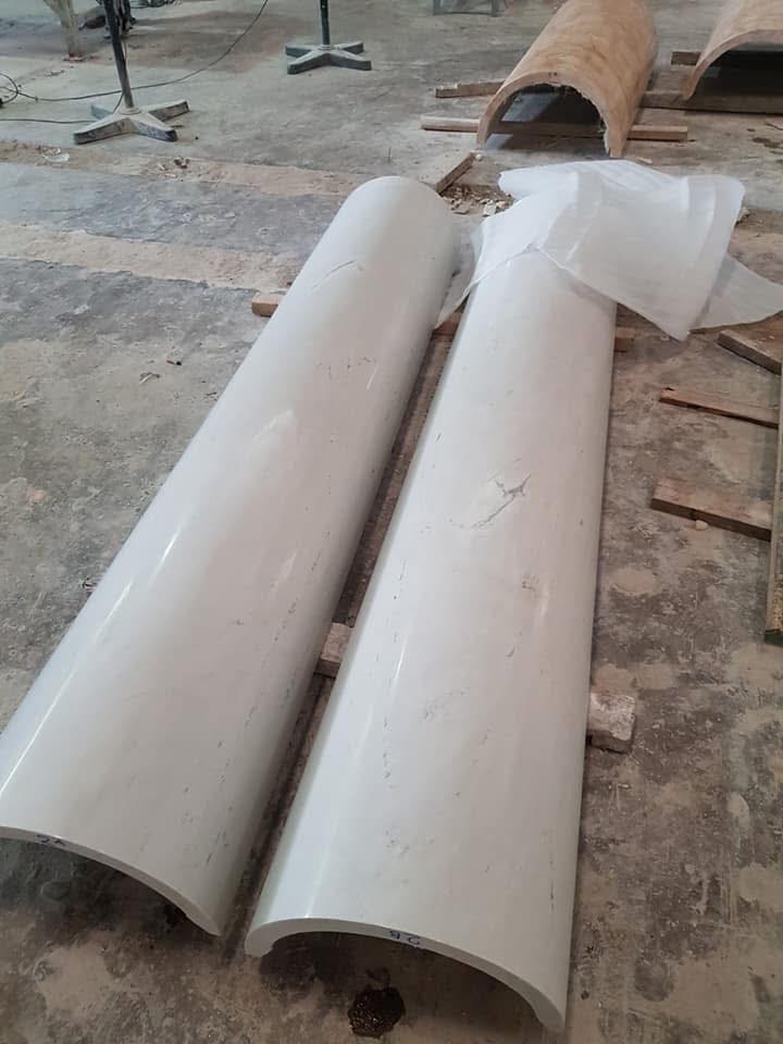 cột tròn đá khối Đá Trắng Polaris