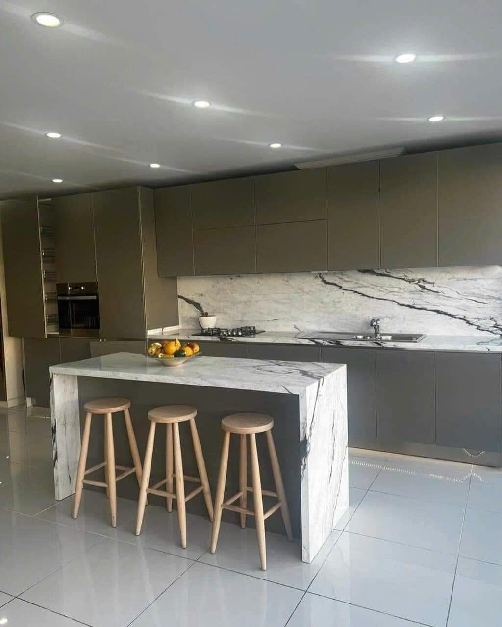 Giá Đá Lamar Modern Statuario Ốp Bàn Bếp, Quầy Bar, Mặt Tủ Gỗ