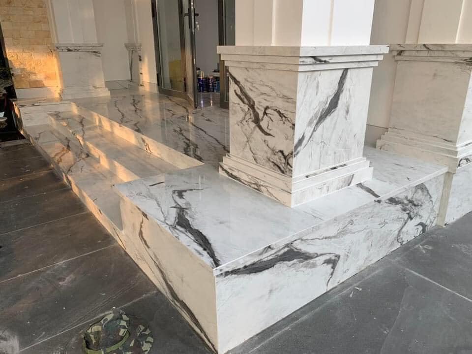 Giá Đá Lamar Modern Statuario Ốp Bàn Bếp, Quầy Bar, Mặt Tủ Gỗ