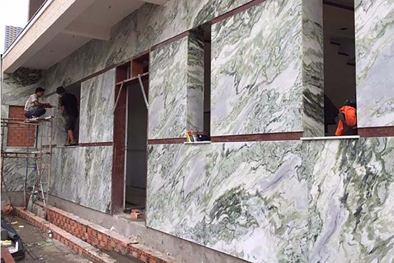 Mặt tiền đá marble hymalayan onyx